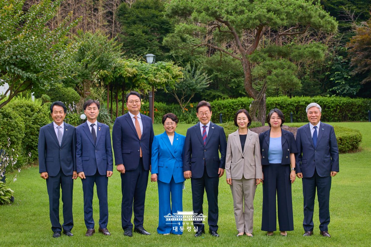 야5당 지도부 관저 오찬 사진