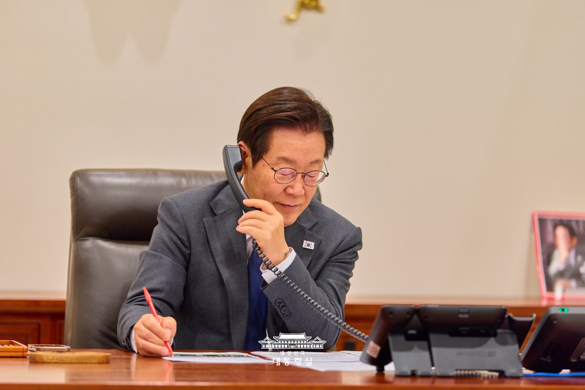한국·이집트 정상 통화 사진