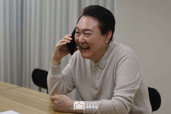 한국 축구 국가대표팀 격려 통화